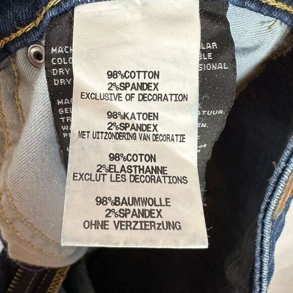 Harley-Davidson Women’s Jeans Straight Leg Mid-Rise Stretch Denim Dark Indigo 27 - Picture 8 of 10